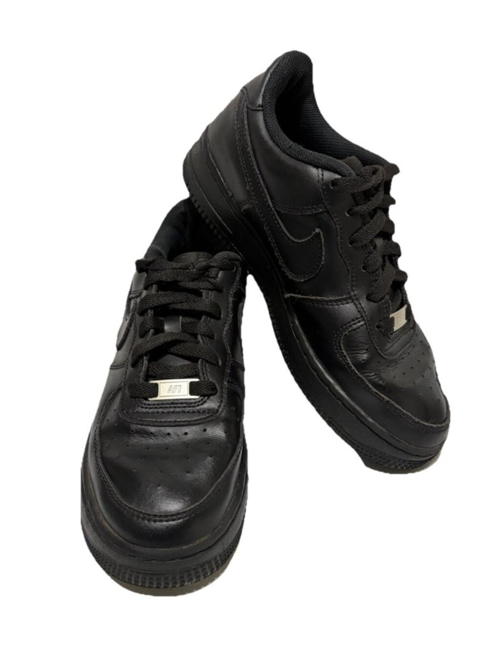 Nike Air Force 1 Triple Black FV5951-001 Low Top Black Athletic Shoes Size 6Y